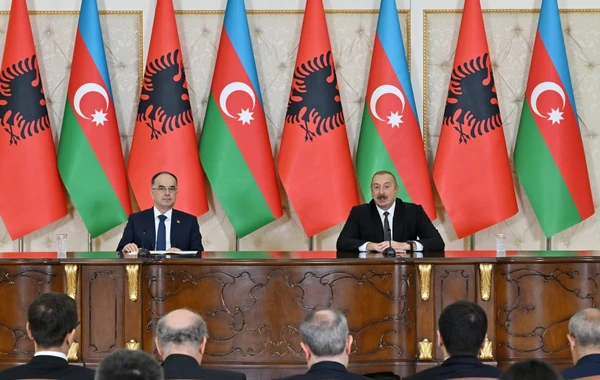 Президенты Азербайджана и Албании выступили с заявлениями для прессы - ОБНОВЛЕНО + ФОТО