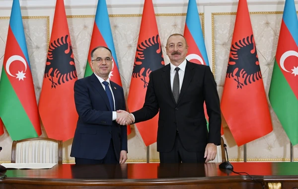 Azərbaycan və Albaniya prezidentləri mətbuata bəyanatlarla çıxış ediblər - FOTO - YENİLƏNİB