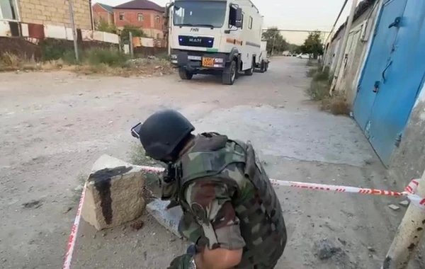 Sumqayıtda əl qumbarası tapılıb - FOTO/VİDEO