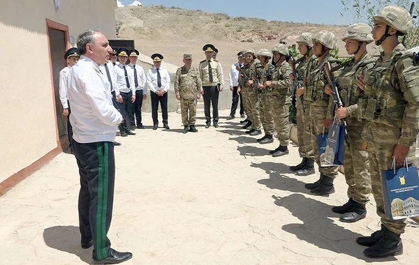 Baş prokuror Naxçıvanda hərbi qulluqçularla görüşüb - FOTO/VİDEO