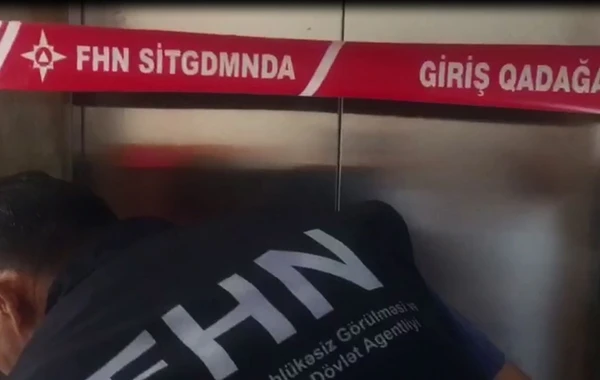 Agentlik qəzalı liftin fəaliyyətini dayandırdı - FOTO/VİDEO