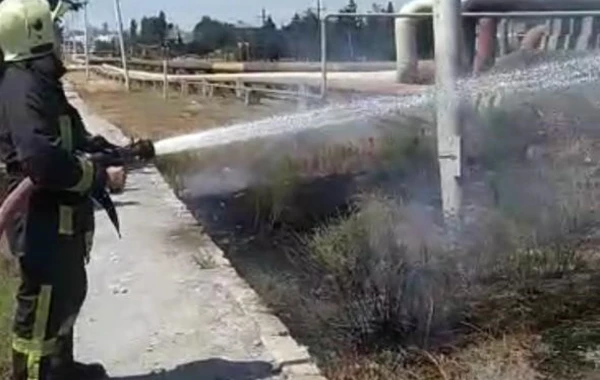 Bakıda neft kəmərlərinin yaxınlığında yanğın olub - FOTO