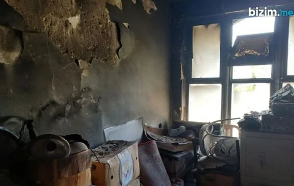 Gəncədə keçmiş icra hakimiyyətinin binasındakı yanğın söndürüldü - FOTO