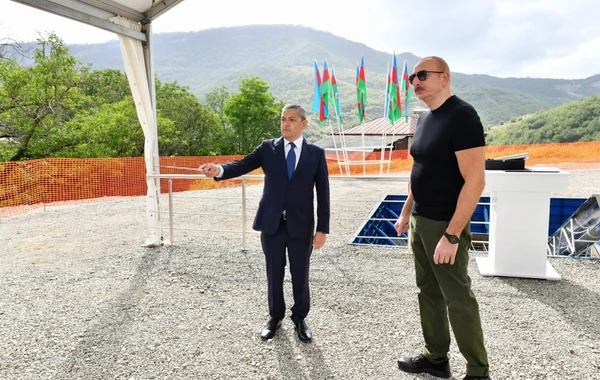 Prezident İlham Əliyev Şuşa rayonunda səfərdədir - FOTO