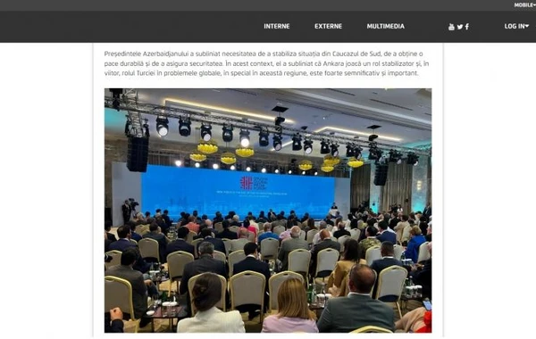 Rumıniya mətbuatı Şuşada keçirilən Qlobal Media Forumundan yazıb - FOTO