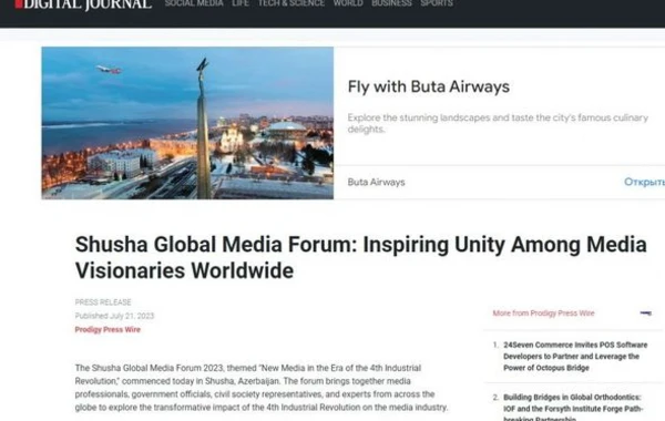 Dünya mediası İlham Əliyevin Şuşa Qlobal Media Forumundakı çıxışına xüsusi maraq göstərir - FOTO