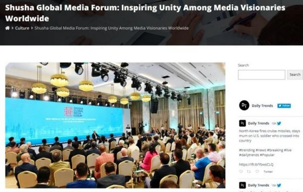 Dünya mediası İlham Əliyevin Şuşa Qlobal Media Forumundakı çıxışına xüsusi maraq göstərir - FOTO