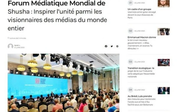 Dünya mediası İlham Əliyevin Şuşa Qlobal Media Forumundakı çıxışına xüsusi maraq göstərir - FOTO