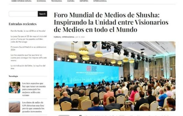 Dünya mediası İlham Əliyevin Şuşa Qlobal Media Forumundakı çıxışına xüsusi maraq göstərir - FOTO