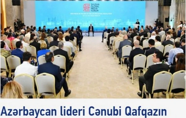 Prezidentin Şuşada keçirilən Qlobal Media Forumdakı çıxışı Gürcüstan mətbuatının diqqət mərkəzində olub - FOTO