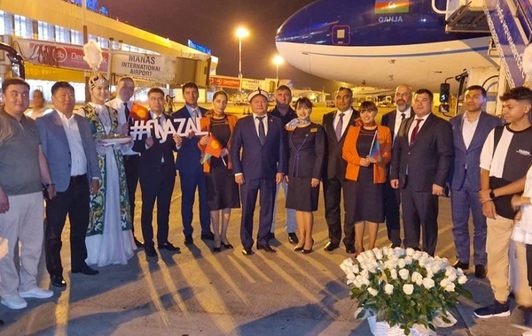 Bakıdan Bişkekə ilk təyyarə reysi baş tutub - FOTO