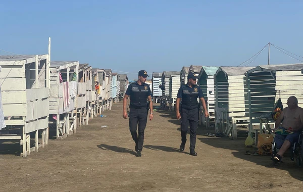 Çimərliklərə əlavə polis naryadları cəlb olunub - FOTO