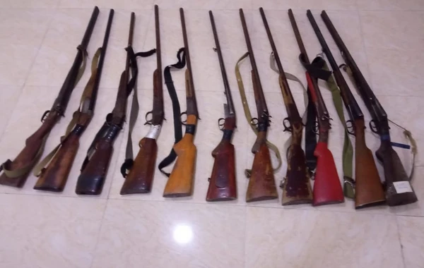 Sabirabad sakinlərindən qanunsuz saxlanılan odlu silahlar aşkarlanıb - FOTO