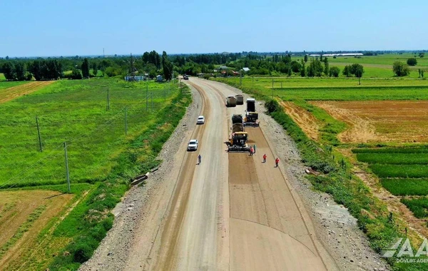 Ağdam-Hindarx-Ağcabədi avtomobil yolu yenidən qurulur - FOTO