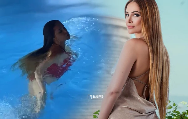 Nigar Camal hovuz görüntülərini paylaşdı - VİDEO