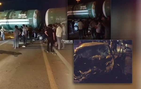 Bakıda avtomobil qatarla toqquşdu: Ölən və yaralanan var - VİDEO - YENİLƏNİB 