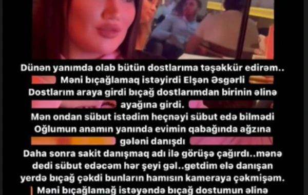 Keçmiş həyat yoldaşı Aysel Şükürü bıçaqlamaq istədi - FOTO