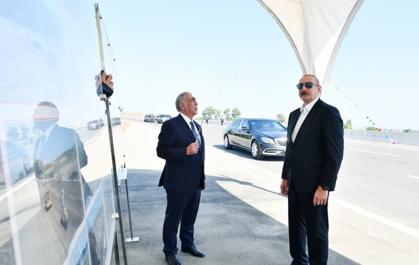Prezident Bakı-Qazax-Gürcüstan yolunun Gəncə-Qazaxbəyli hissəsinin açılışında iştirak edib - FOTO - YENİLƏNİB