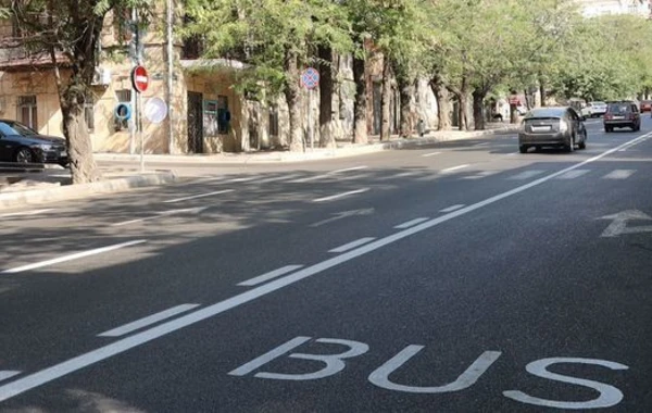 В Баку создана новая автобусная полоса - ФОТО