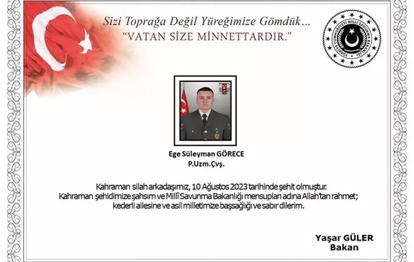 Türkiyə Silahlı Qüvvələri şəhid verib - FOTO