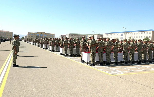 Azərbaycan Ordusunda gənc əsgərlərin andiçmə mərasimləri keçirilib - FOTO/VİDEO