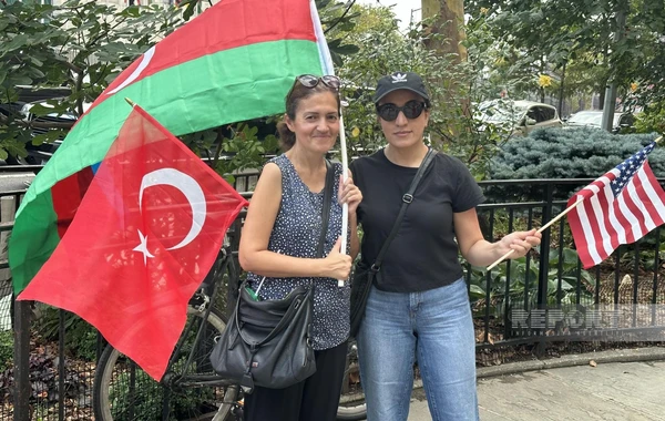 Azərbaycan icması BMT-nin mənzil-qərargahı önündəki aksiya keçirib, erməni təxribatçı həbs edilib - FOTO