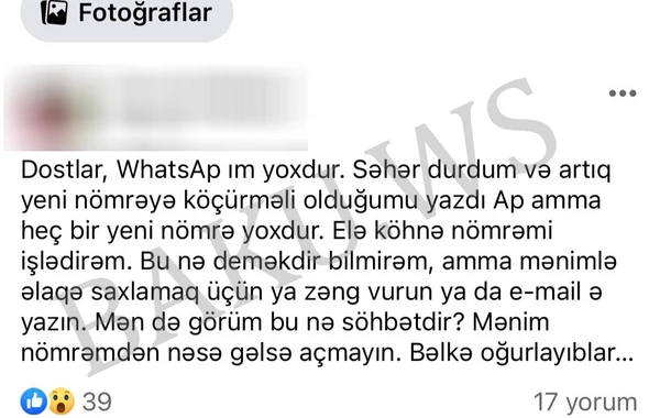 Azərbaycanda “WhatsApp” hesabları kütləvi şəkildə oğurlanır - Profilinizi bu yolla qoruyun - TÖVSİYYƏ/FOTO