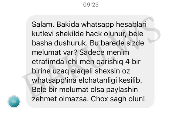 Azərbaycanda “WhatsApp” hesabları kütləvi şəkildə oğurlanır - Profilinizi bu yolla qoruyun - TÖVSİYYƏ/FOTO