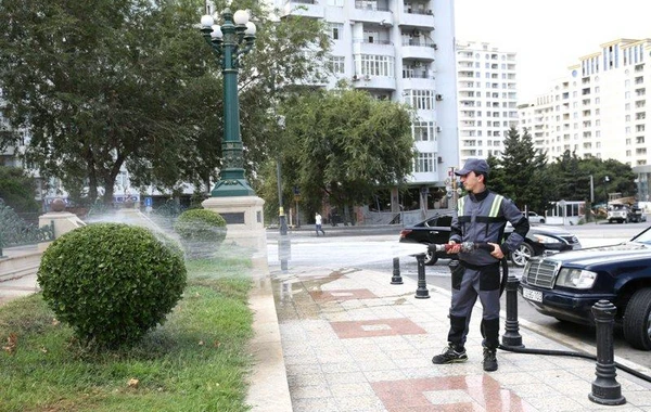 Bakının 551 küçəsi yuyulub - FOTO