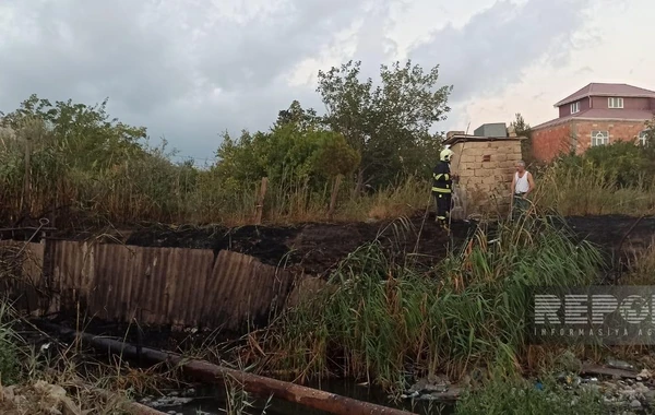 Sumqayıtın bu massivində yanğın oldu - FOTO