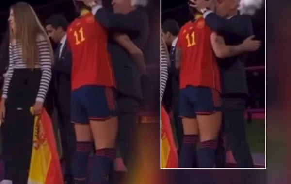 Dünya Kubokunda qalmaqal: Federasiya prezidenti qadın futbolçunu dodaqlarından öpdü - VİDEO