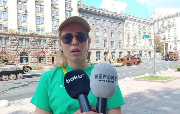 Kiyevdə müharibədə məhv edilən Rusiya hərbi texnikalarının paradı keçirilir - FOTOREPORTAJ