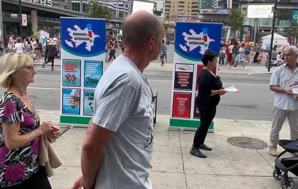 Azərbaycan icması Torontoda Ermənistanın təxribatlarına qarşı aksiya keçirib - FOTO