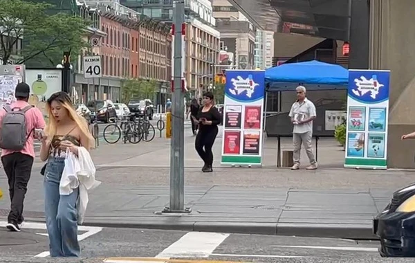 Azərbaycan icması Torontoda Ermənistanın təxribatlarına qarşı aksiya keçirib - FOTO