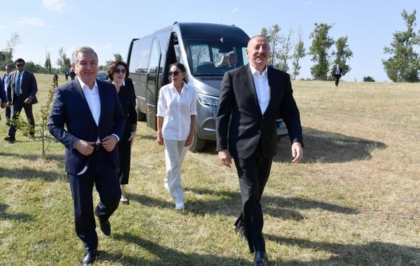 Azərbaycan ilə Özbəkistan prezidentləri və xanımları Şuşaya səfər ediblər - YENİLƏNİB - FOTO