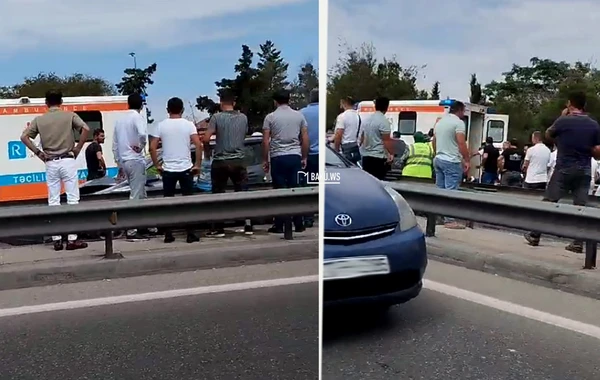 Aeroport yolunda ağır QƏZA - VİDEO