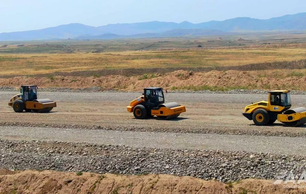 Ağdam-Füzuli avtomobil yolunun inşası sürətlə davam edir - FOTO/VİDEO