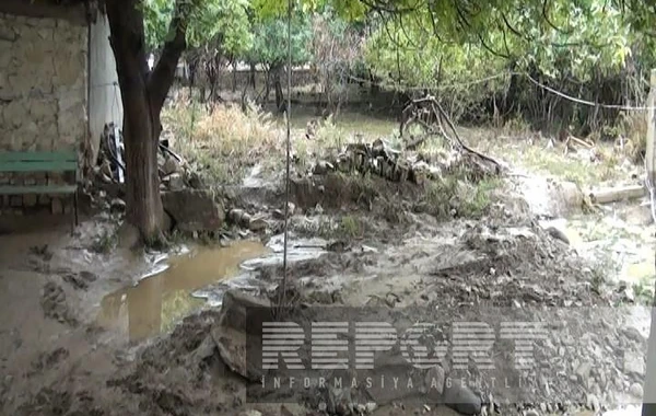 Goranboyda sel suları fəsadlar törədib, zərər hesablanır - FOTO