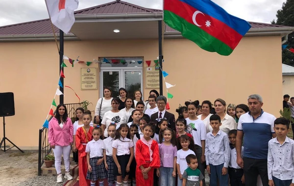 Yaponiyanın Yeni Xocavənd qəsəbə məktəbinin təmir və inşası ilə bağlı layihəsinin açılışı olub - FOTO