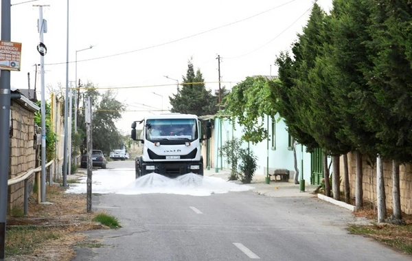 Bu gün Bakının 554 küçəsi yuyuldu - FOTO