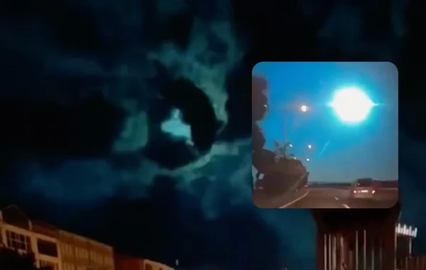 Türkiyəyə meteoritin düşmə anı - FOTO/VİDEO