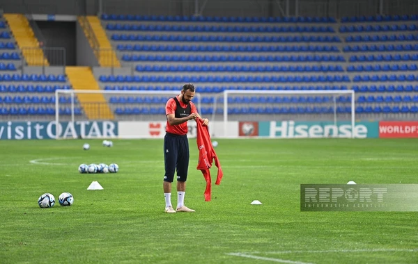 Azərbaycan millisi Belçika ilə oyun ərəfəsində son məşqinə çıxıb - FOTO