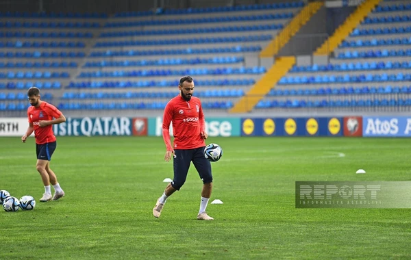 Azərbaycan millisi Belçika ilə oyun ərəfəsində son məşqinə çıxıb - FOTO