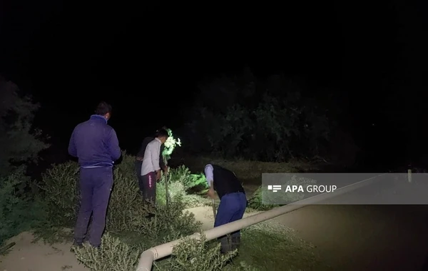 Goranboya güclü yağışdan sonra sel gəlib - FOTO