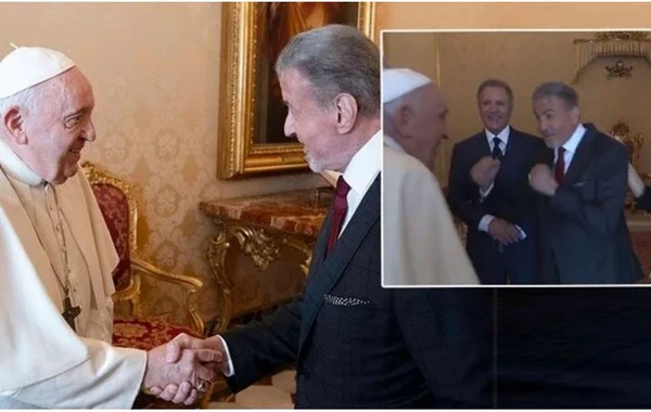 Roma Papasından Silvestr Stalloneyə: "Sizin filmlərinizlə böyüdük" - FOTO