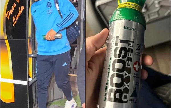 Messi və komanda yoldaşları La Pasa oksigen balonları ilə gediblər - FOTO