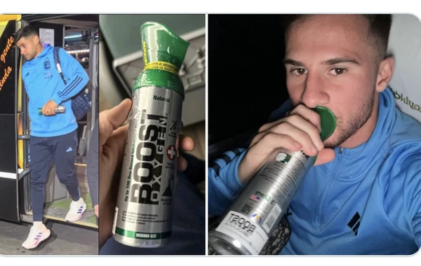 Messi və komanda yoldaşları La Pasa oksigen balonları ilə gediblər - FOTO