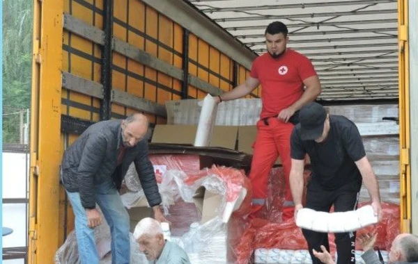 Rusiya QXC-nin Qarabağa göndərdiyi humanitar yardımın paylanılması - FOTO/VİDEO