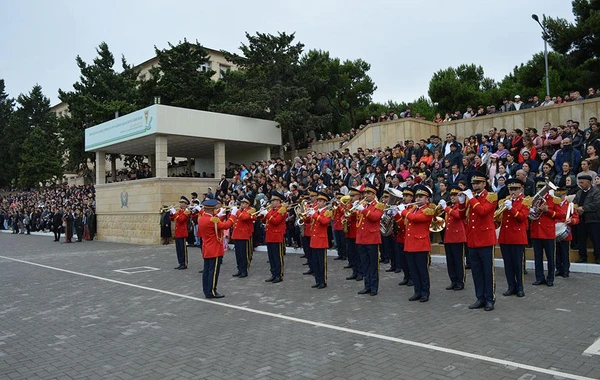Hərbi liseydə andiçmə mərasimi keçirilib - FOTO
