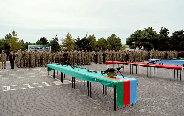 Hərbi liseydə andiçmə mərasimi keçirilib - FOTO